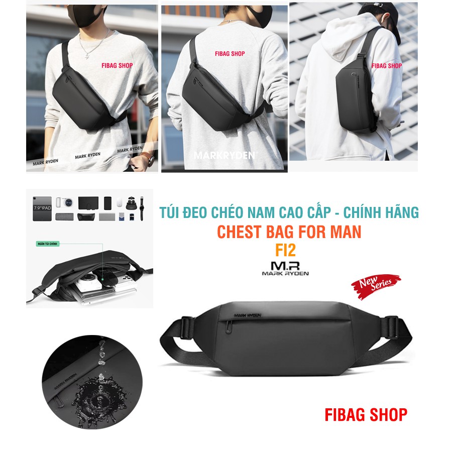 [HÀNG CHÍNH HÃNG BAO ĐẸP!!] Túi Đeo Chéo Nam MARK RYDEN FI2 (CHEST BAG) Cao Cấp - Chống Thấm Nước | BigBuy360 - bigbuy360.vn