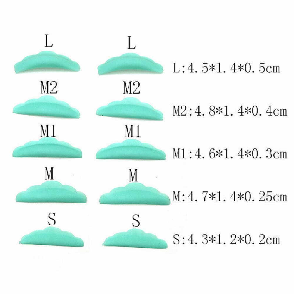 [Hàng mới về] Set 5 cặp đệm silicon hỗ trợ uốn mi tiện dụng dành cho nữ