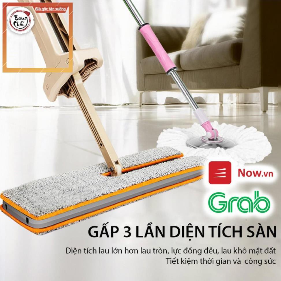 Cây lau nhà tự vắt 2 mặt LOCK&COCK thông minh 360 lau thuận tiện cho thay thế vệ sinh