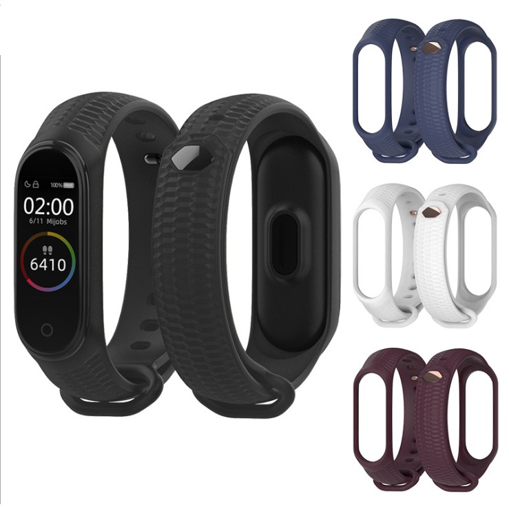 Dây đeo thay thế cho Xiaomi Miband 3 -4-5 MB11 dây sần
