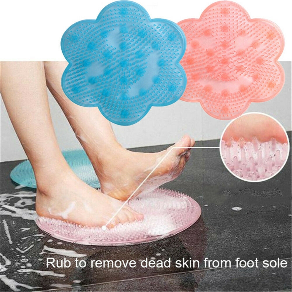 Lazy Non-slip Multifunction Silicone Massage Mat Wash Foot Bath Artifact Skin Wash Pad Brush Bathroom Mat