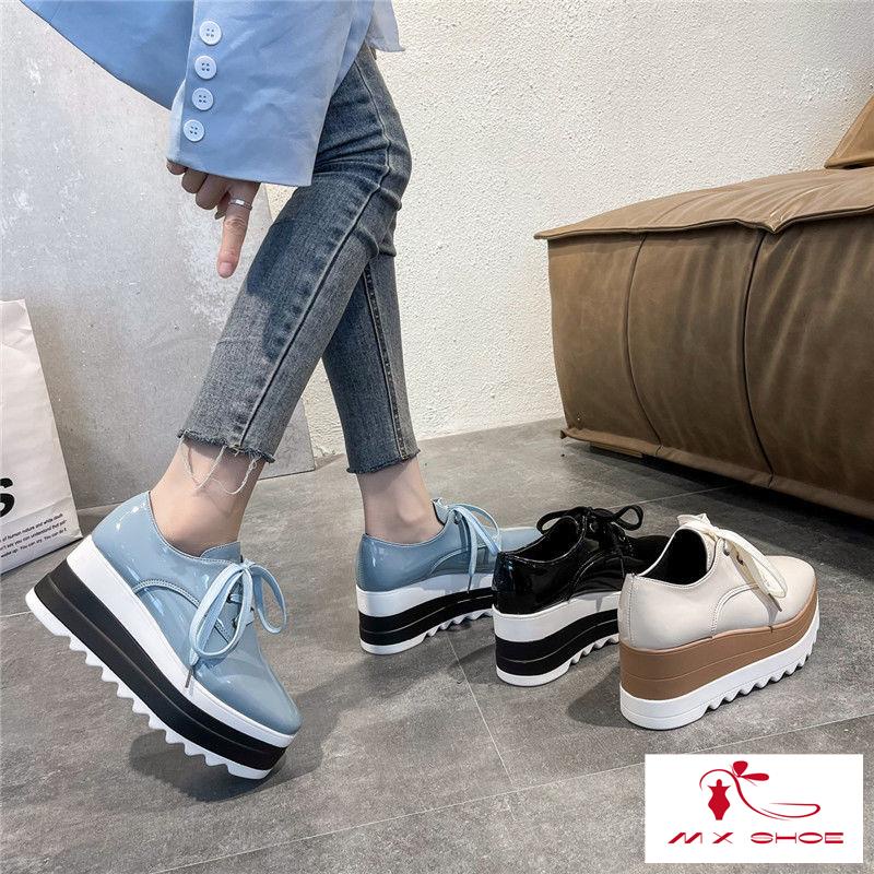 M & X~ Giày Lười Mũi Vuông Trọng Lượng Nhẹ Thoáng Khí Chống Mòn Dành Cho Nữ