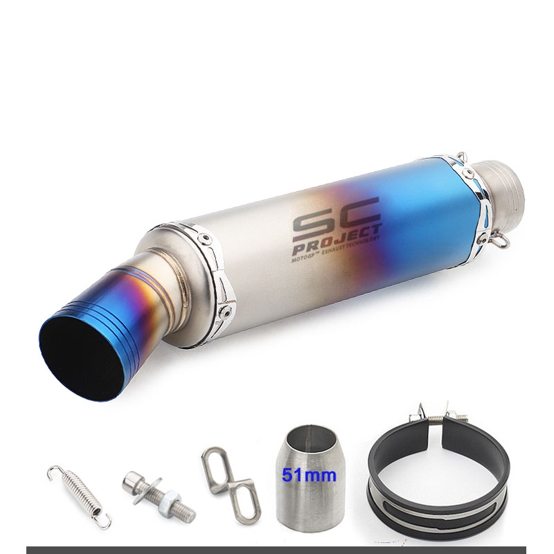 Ống Pô Giảm Thanh Cho Xe Mô Tô 38-51mm SC Tiện Dụng