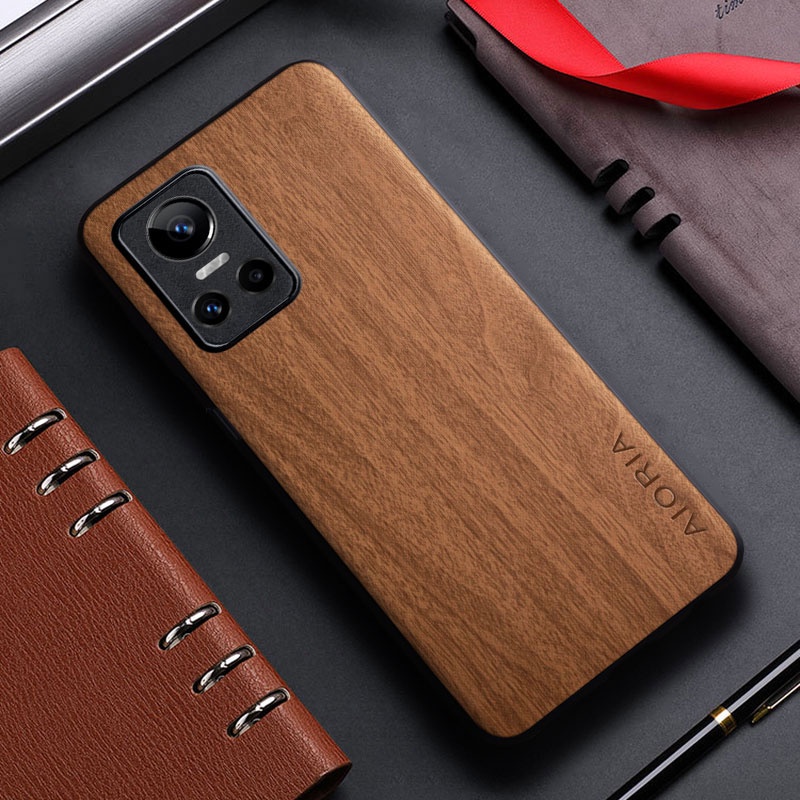 Ốp Bao Da Điện Thoại Họa Tiết Vân Gỗ Cho oppo realme gt neo 3 3t neo3 5g realme gt neo3 neo3 3t Ốp