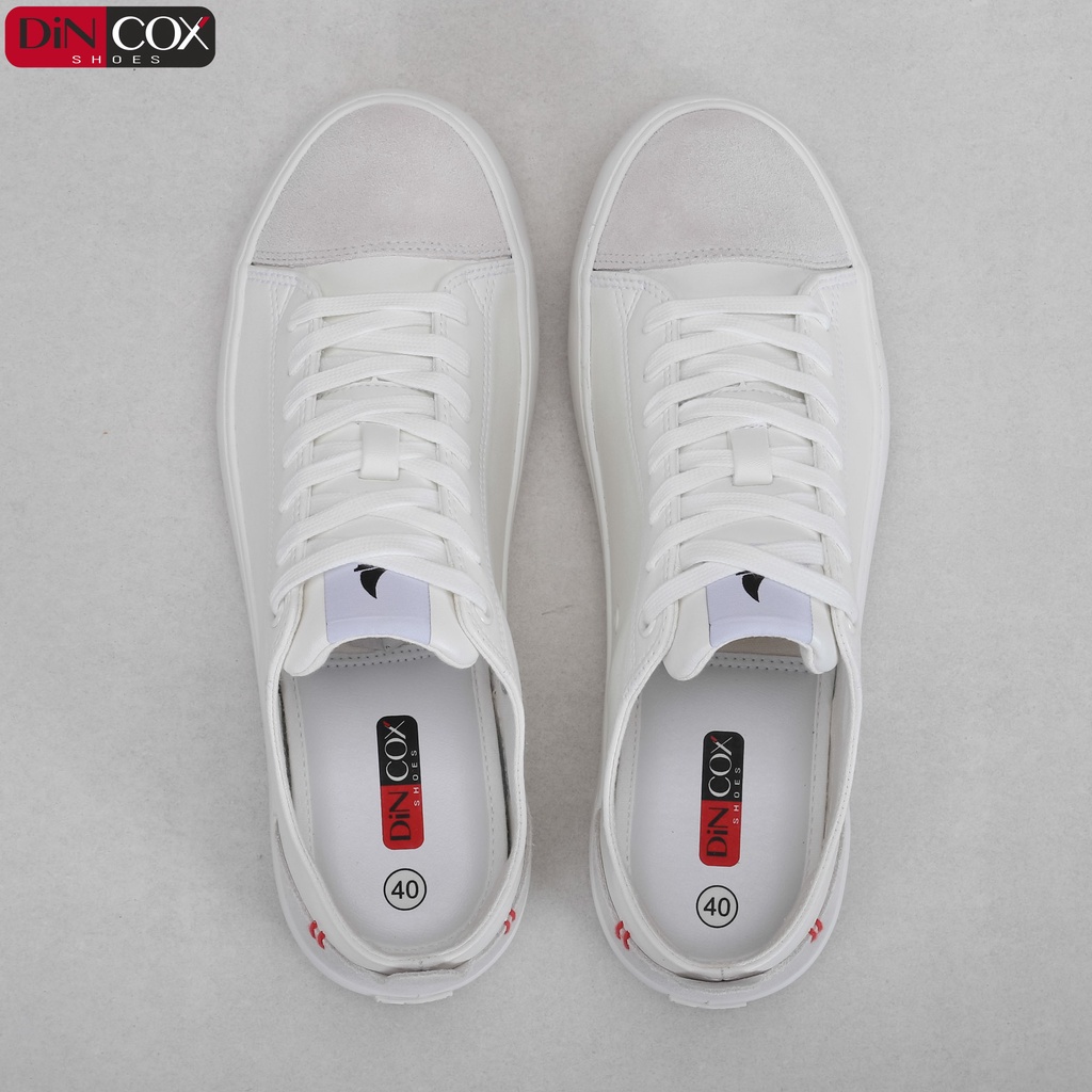 Giày Sneaker Da Nam DINCOX C17 Cách Điệu, Nhã Nhặn White