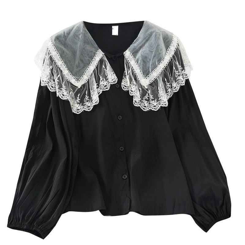 Áo sơ mi nữ cổ vuông tay cánh dơi ulzzang mã 45SM