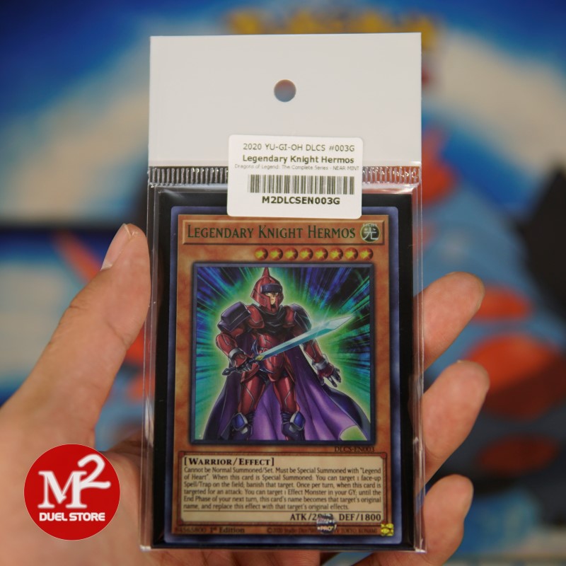 Lá bài Yugioh DLCS-EN003G Legendary Knight Hermos – Ultra Rare GREEN - Đóng gói theo tiêu chuẩn M2SCCQ-Lite