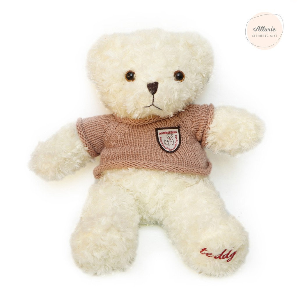 Gấu bông teddy màu trắng 50cm - Allurie