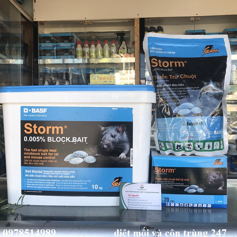 Thuốc diệt chuột Storm 1kg (loại tách thùng 10kg)