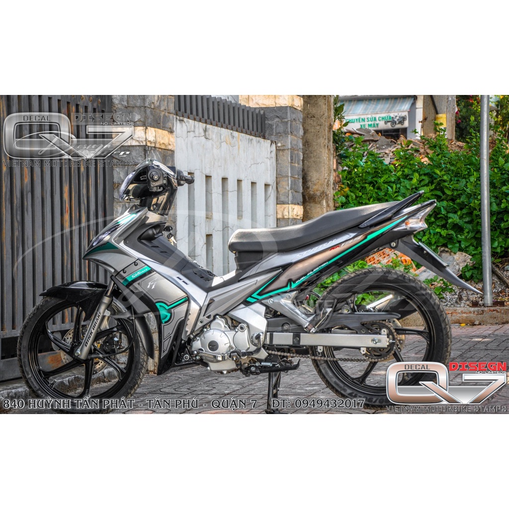 TEM RỜI EXCITER 2010 SPARK BẠC XANH