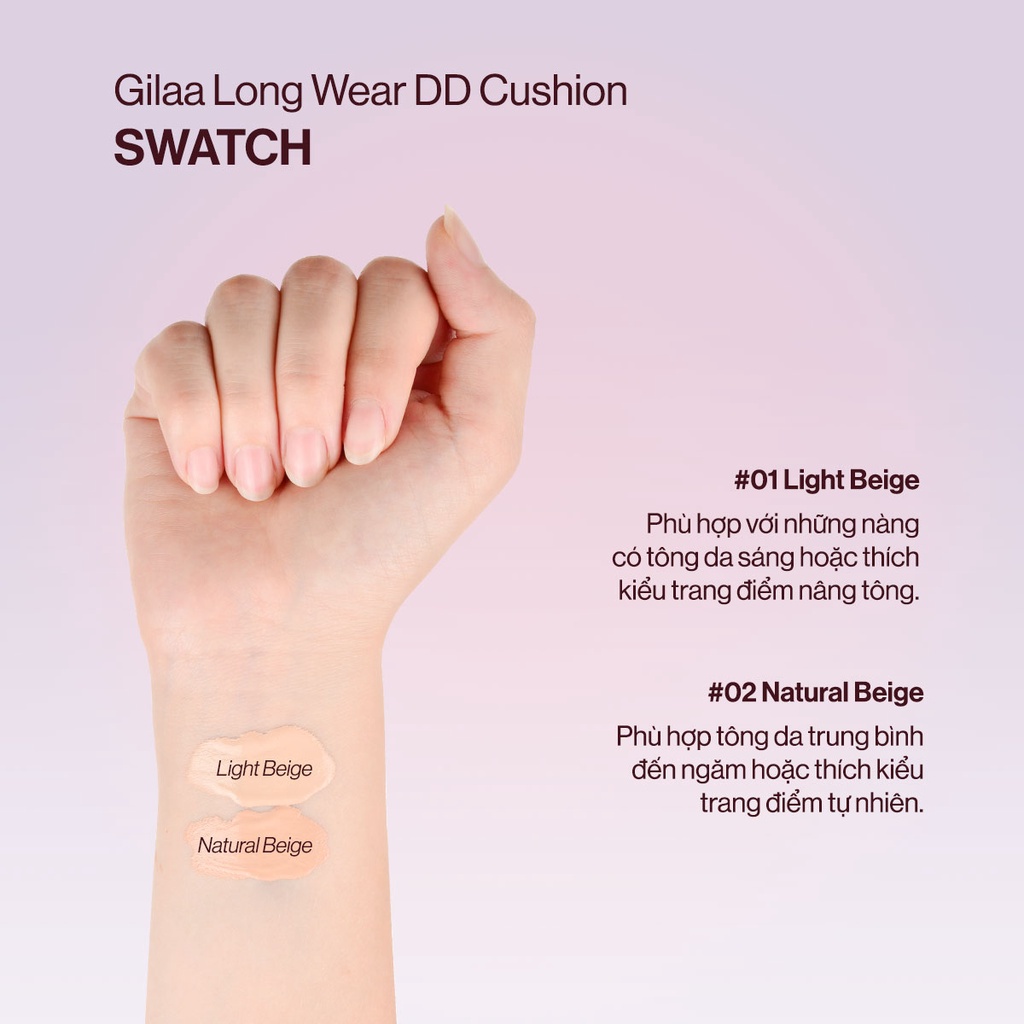 Phấn nước GILAA LONG WEAR DD CUSHION - SPF50+/PA+++ (1 lõi x 13g)