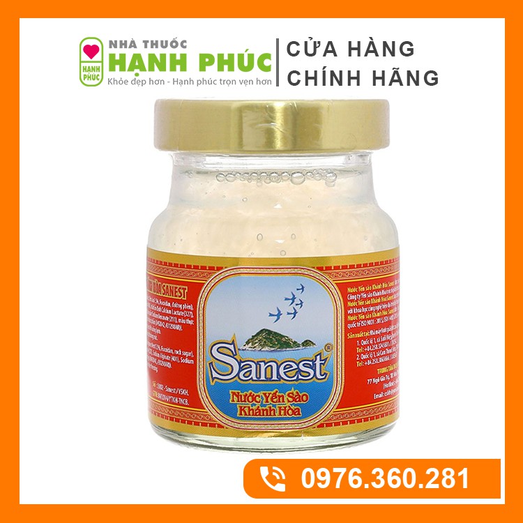 Nước Yến Sào Sanest Khánh Hòa Không Đường Và Có Đường Lọ 70ml