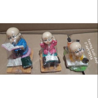 TƯỢNG 4 CHÚ TIỂU ĐỌC SÁCH LOẠI LỚN 9Cm