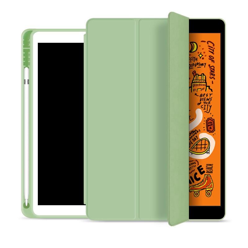 Ốp TPU da chống sốc có ngăn đựng bút thích hợp cho iPad mini 5 4 9.7 2018 2017 Pro 10.5 Air 3 10.2 thế hệ 7th 6th 5th