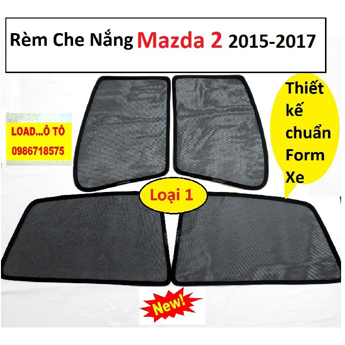 Rèm Che Nắng Mazda 2 2015-2017 Load Ô Tô Nam Châm Hít