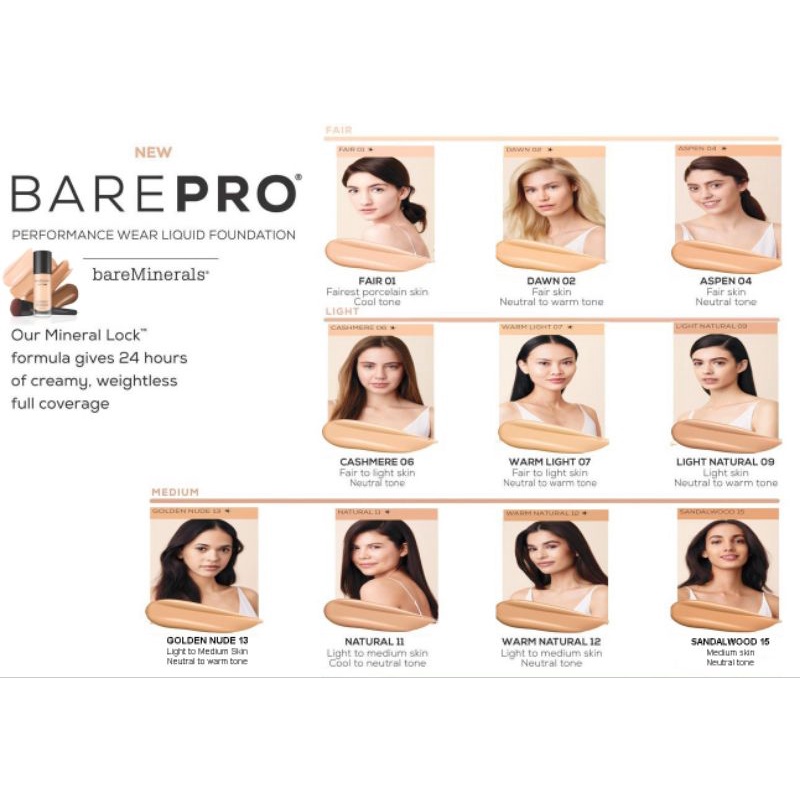 Kem Nền Khoáng barePRO Performance Wear Liquid Foundation SPF 20