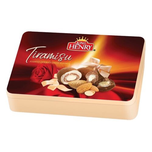 [HÀNG CHẤT LƯỢNG] KẸO CHOCOLATE KING HENRY TIRAMISU WHITE COATED ALMONDS 200G