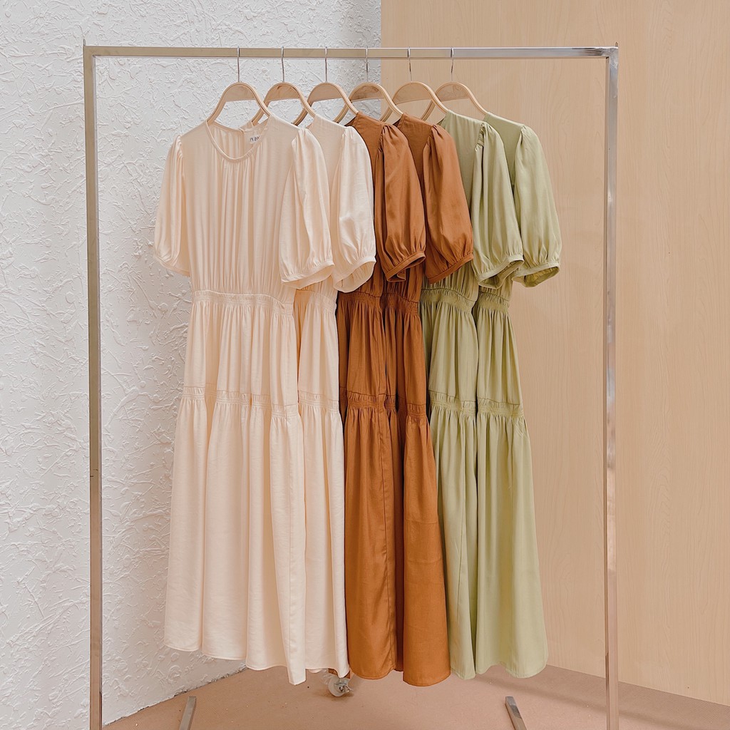 Happy Zoo - Đầm dài tay ngắn rã thun ( 3 màu ) | BigBuy360 - bigbuy360.vn