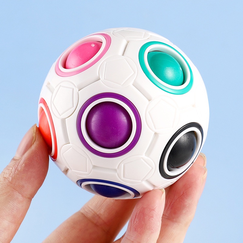 Đồ Chơi Rubik Biến Thể Bóng Cầu Vồng Ma Thuật Magic Rainbow Ball Rubic Cube - Trò chơi trí tuệ trẻ em thông minh