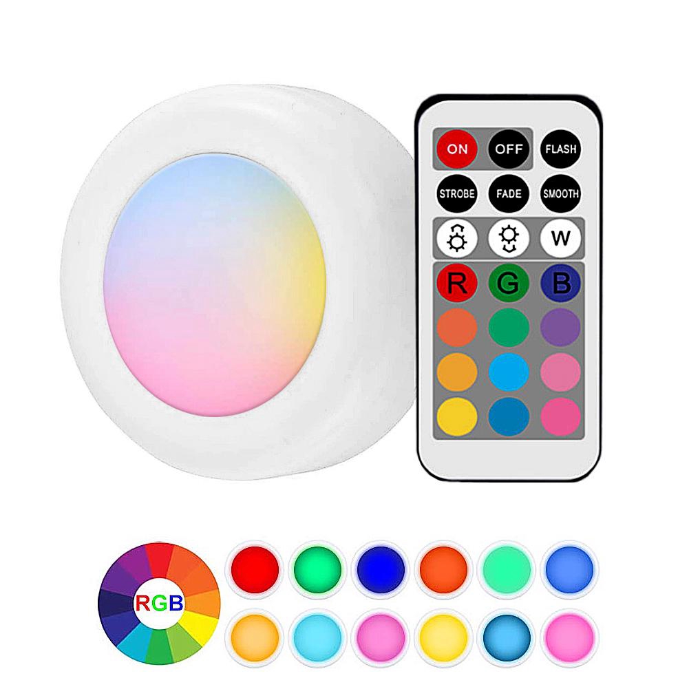 Đèn LED không dây Puck Light Điều khiển từ xa Đèn ngủ nhỏ RGB