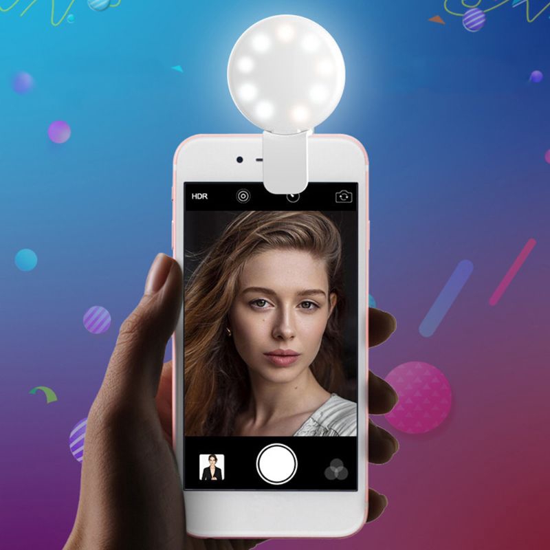 Đèn Led Mini Hỗ Trợ Chụp Ảnh Selfie Cho Điện Thoại