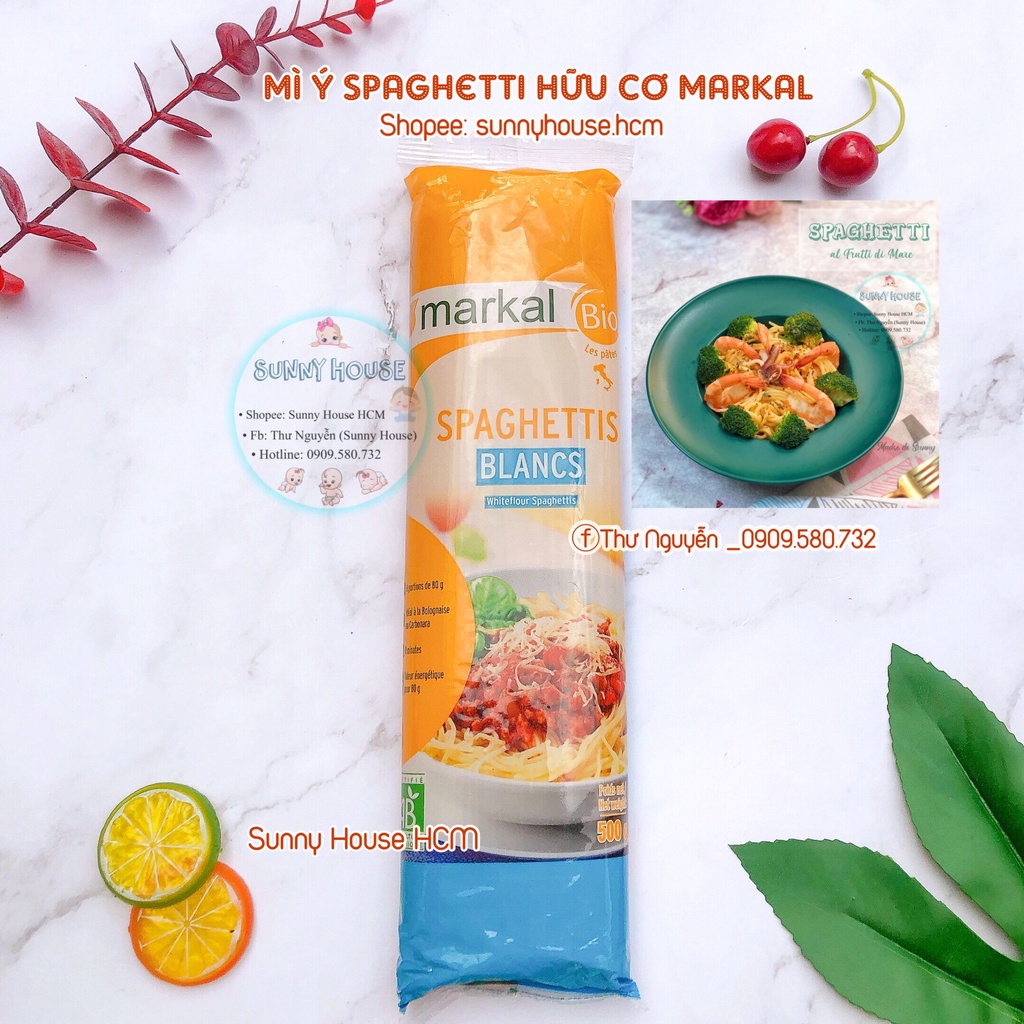 Mì Ý hữu cơ Markal 500g - Mỳ spaghetti [Date 2023]