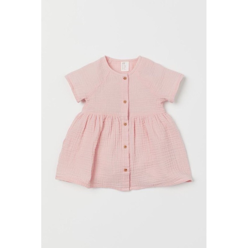 Váy HM hồng cam dư xịn cho bé 1-5y