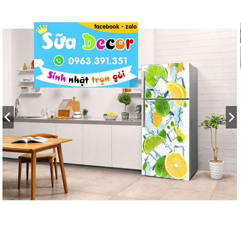 Miếng dán tủ lạnh - Miếng trang trí tủ lạnh - Miếng làm sạch tủ lạnh đẹp rẻ mẫu mã đa dạng - Free ship - ốp dán tủ