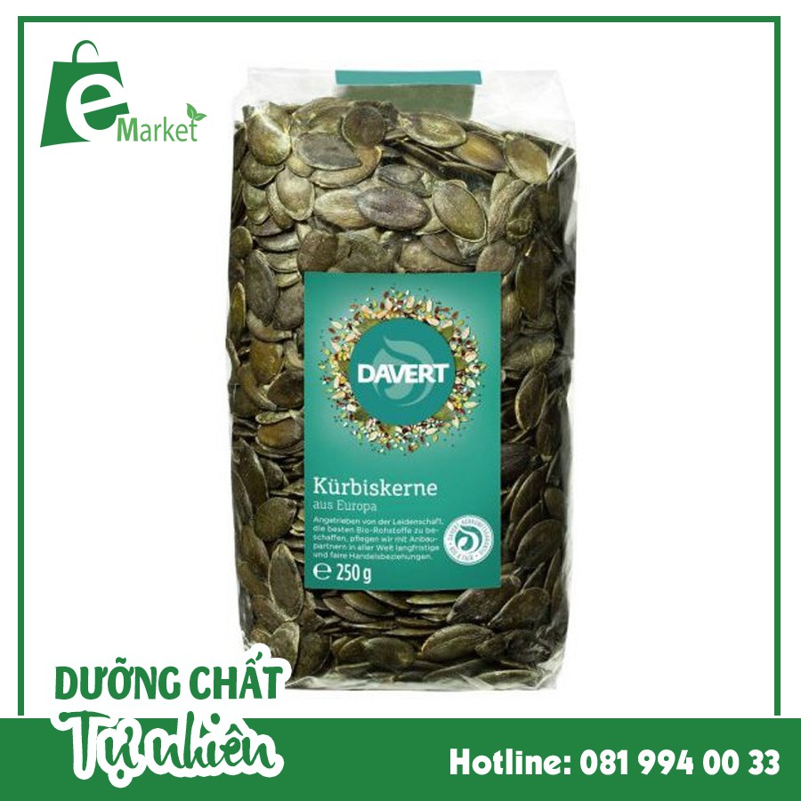 Hạt bí hữu cơ davert 250g