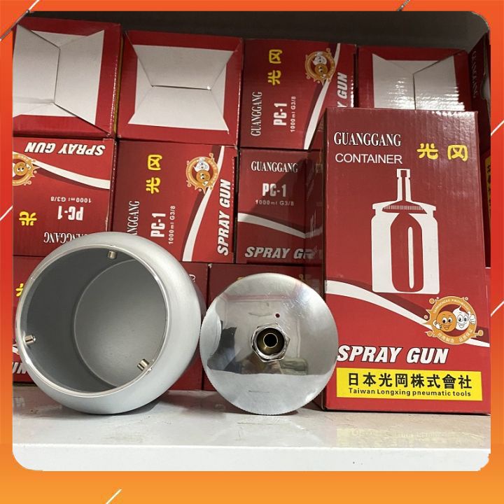 Cốc Đựng Sơn ♥️  ♥️ Cốc Đựng Sơn Ren 3/8 Dung Tích 1000ml - Phù Hợp Cho Những Súng Sơn Bình Dưới