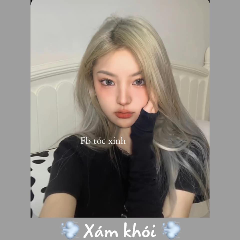 combo nhuộm xám khói kèm oxi