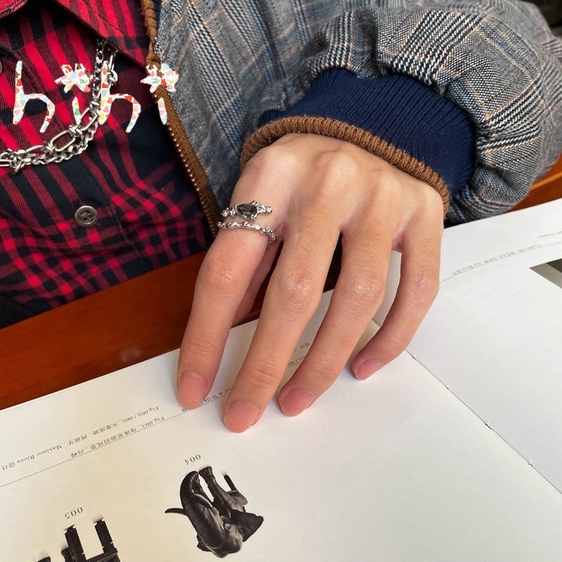 Nhẫn Hợp Kim Đính Đá Opal Nhân Tạo Thời Trang Cho Nữ