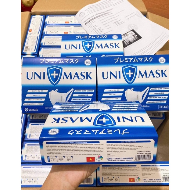 <Bịch 10 cái> Khẩu trang 3D Uni Mask Chính Hãng