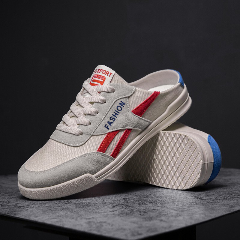 Dép lười bít mũi không gót bằng vải canvas hợp thời trang dễ phối đồ cho nam | BigBuy360 - bigbuy360.vn