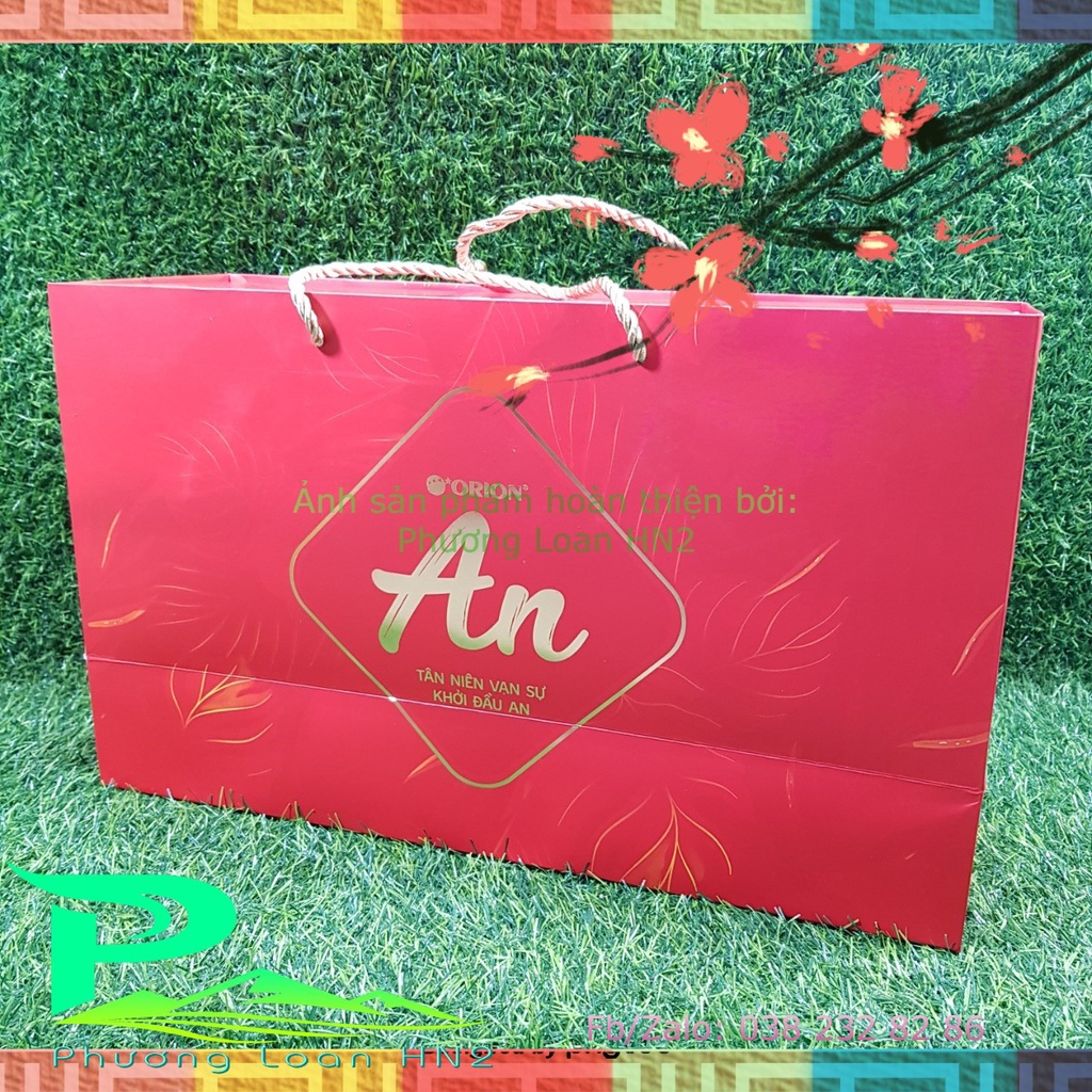 Bộ quà Tết Orion - Bình An II - Hộp quà An Size đại kèm Túi đựng, Bộ quà Tết sang trọng, đầy sắc Xuân, An lành, May mắn | BigBuy360 - bigbuy360.vn