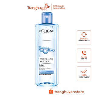 TẨY TRANG LOREAL MICELLAR WATER 3-IN-1 - CẠ CỨNG CHO DA DẦU (Xanh Nhạt)
