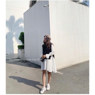 Set Váy áo + len lông cừu cao cấp - Hàng thiết kế