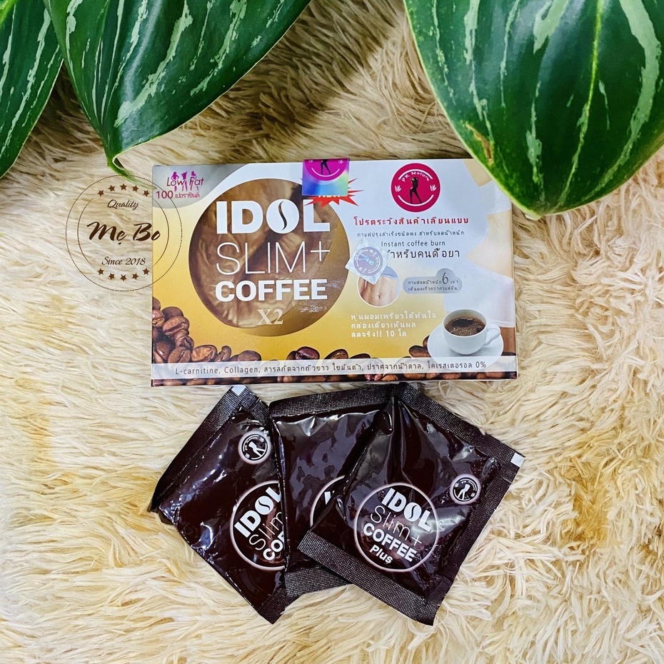 Cà phê idol slim coffee X2 Thái Lan 10 gói chính hãng gói nâu