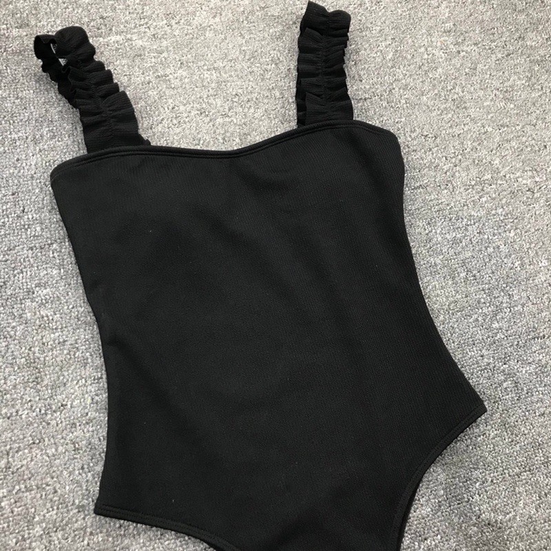 Đồ bơi 1 mảnh liền 2 dây bèo nhún chất thun gân 1M0054