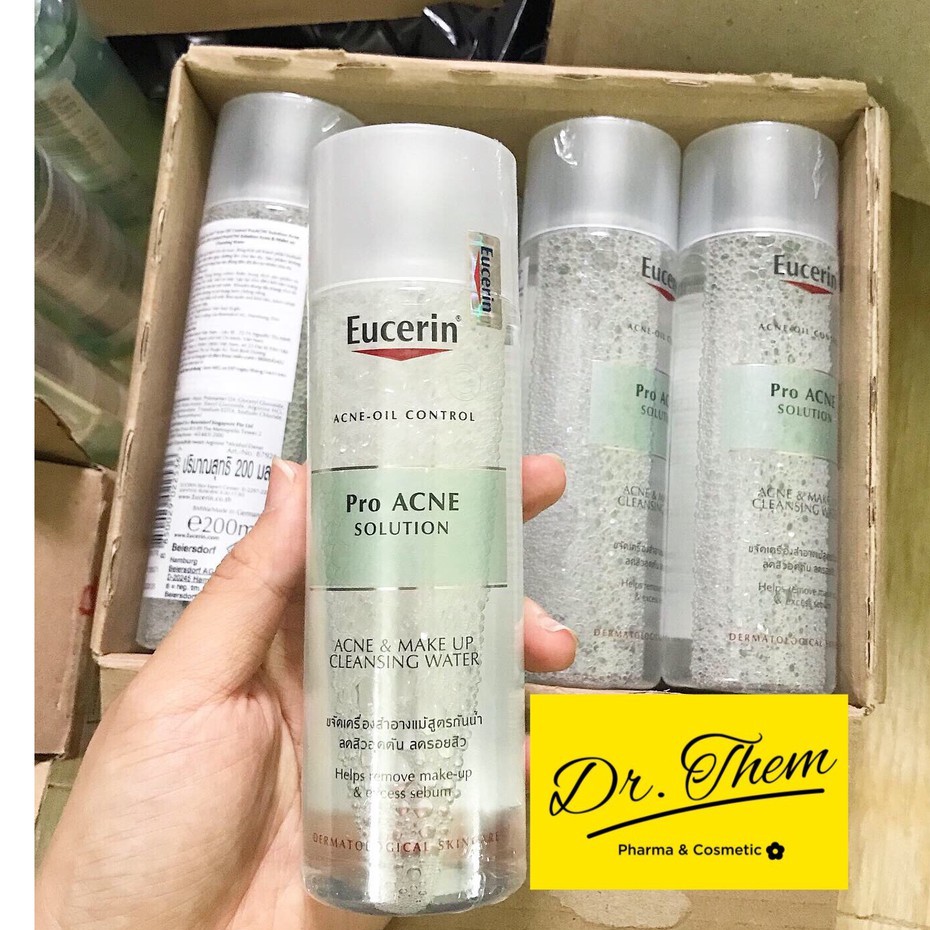 Nước Tẩy Trang Cho Da Dầu Mụn Eucerin Pro Acne Solution Acne & Make Up Cleansing Water 125ml-200ml Proacne | BigBuy360 - bigbuy360.vn