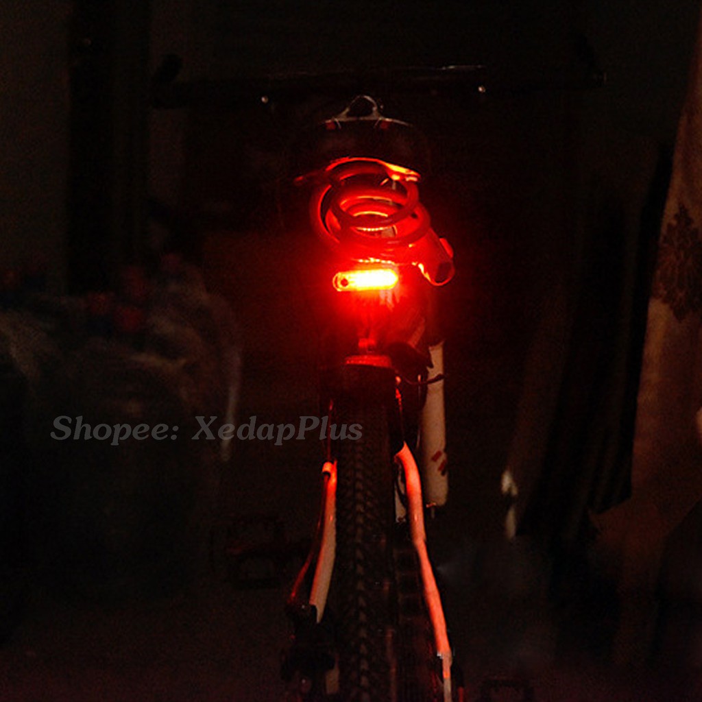 Đèn hậu xe đạp chống nước sạc usb Volcand cảnh báo gắn sau xe đạp cao cấp chống nước, nhiều chế độ sáng