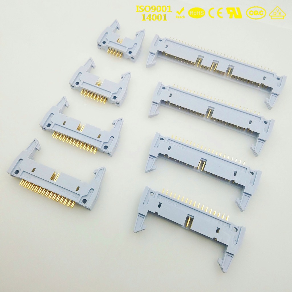 Connector IDE đực chân cắm thẳng có chốt gài DC2 mạ vàng 3U 2.54mm NEXTRON ĐỰC CÀI THẲNG TỪ 40PS-64PS