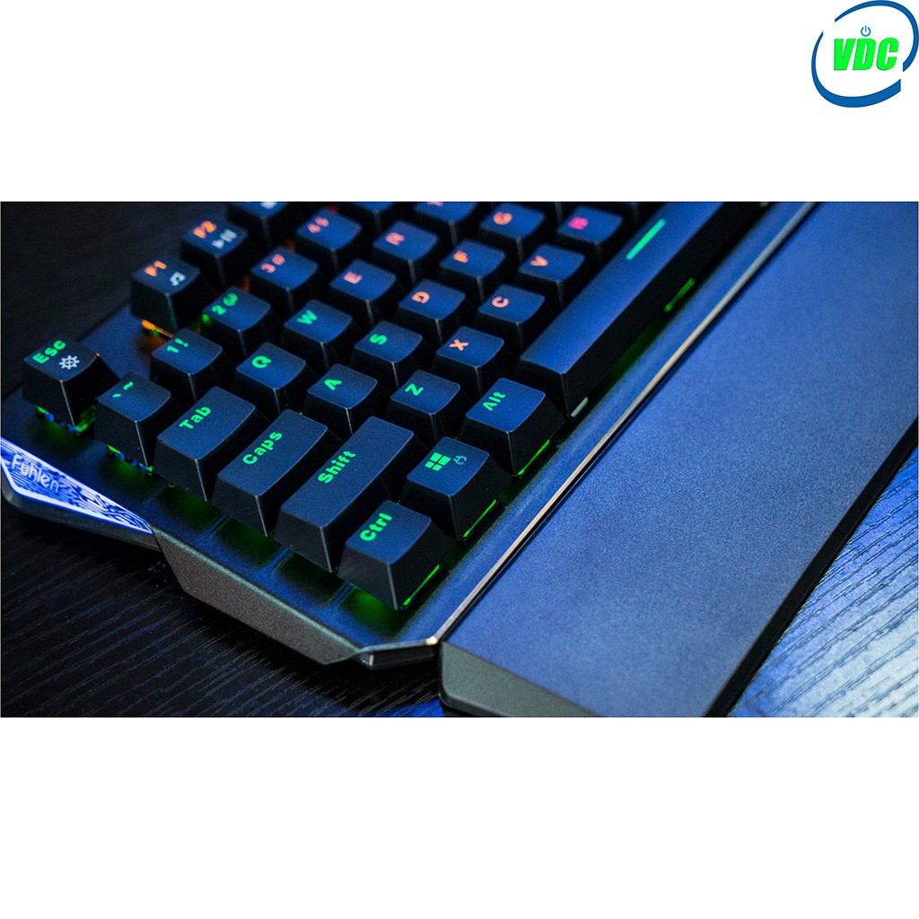 Bàn phím cơ Fuhlen Destroyer chuyên game, Led Rainbow 10 hiệu ứng Led, Blue Switch - Có tem chống hàng giả - BH 24 tháng | BigBuy360 - bigbuy360.vn