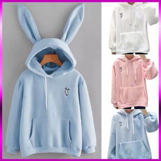 Áo Hoodie Nón Chui Trùm Đầu UNISEX TAI THỎ TÚI BỤNG (UC-B5ED-20) Mã 010