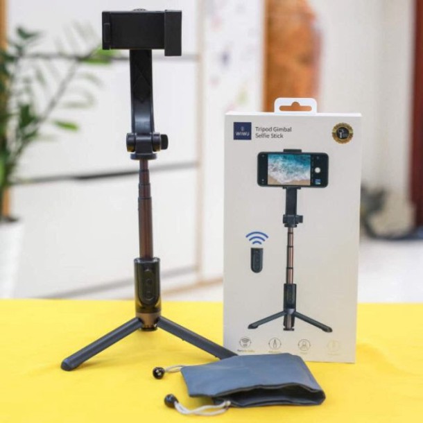 Gậy tự sướng tích hợp Gimbal và tripod 3 trong 1 WiWU TGS-301 Tripod Gimbal Selfie Stick | BigBuy360 - bigbuy360.vn