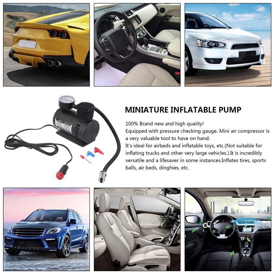 Máy Bơm Lốp Xe Điện Tử Mini 12v