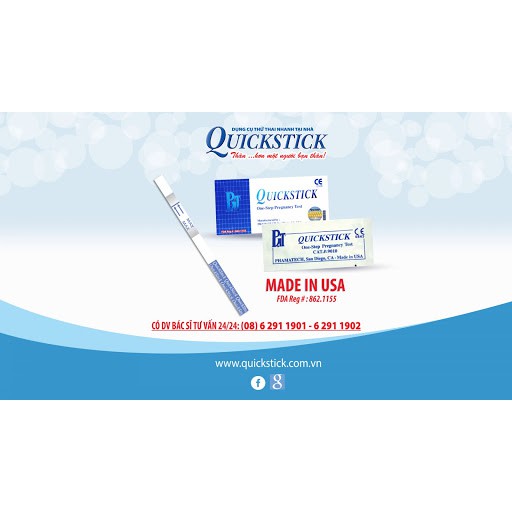 [Chính hãng]  Que Thử Thai Quickstick - phát hiện 2 vạch chính xác