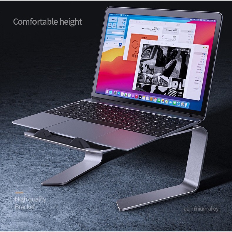 Giá đỡ Laptop Stand dành cho Macbook Laptop bằng hợp kim P49 cao cấp, chắc chắn, 2 tầng