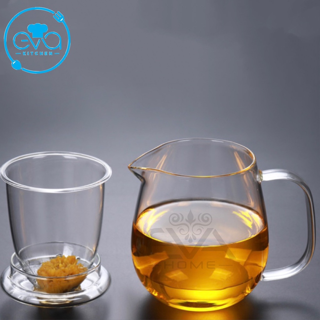 Bình Lọc Trà Thuỷ Tinh Chịu Nhiệt / Bình Pha Trà Kèm Lõi Lọc Thuỷ Tinh Chịu Nhiệt Sang Trọng Cao Cấp 500 - 700 ML