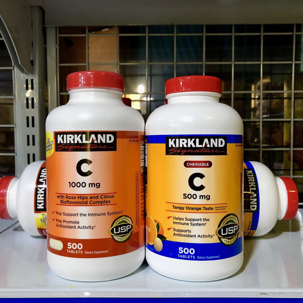 [DATE MỚI] Viên Uống Bổ Sung Vitamin C 500mg và C 1000mg Kirkland
